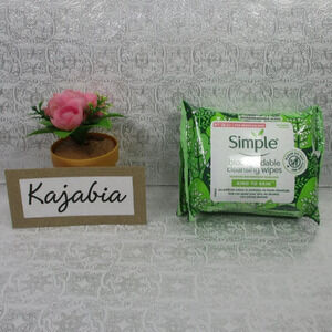 SIMPLE Sensitive Biodegradable Cleansing Wipes 2 Pack